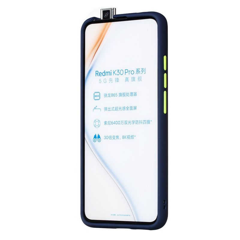 Hoesje voor Xiaomi Poco F2 Pro Wit Zwart Matte En Gekleurde Randen