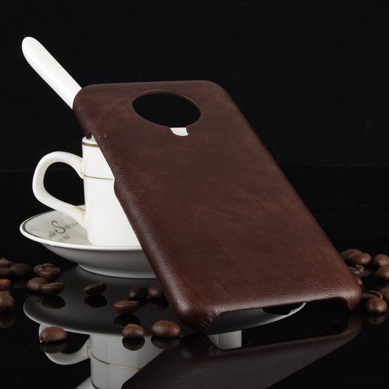 Hoesje Xiaomi Poco F2 Pro Grijs Zwart Prestatie Lychee Leereffect