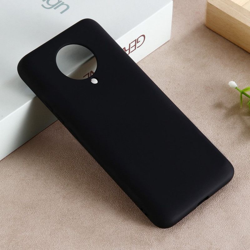 Hoesje Xiaomi Poco F2 Pro Rood Zwart Ontwerp Van Vloeibaar Siliconen