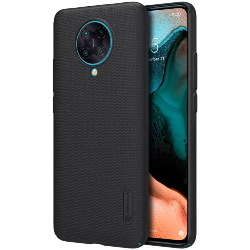Hoesje Xiaomi Poco F2 Pro Turkoois Zwart Stijve Frosted Nillkin