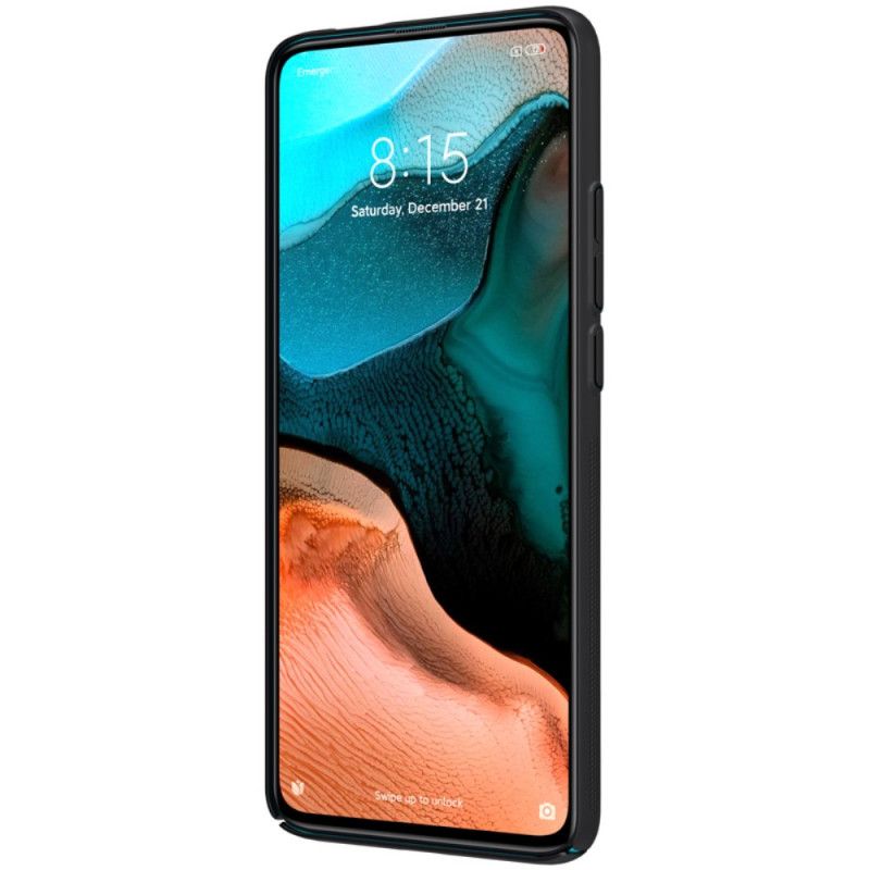 Hoesje Xiaomi Poco F2 Pro Turkoois Zwart Stijve Frosted Nillkin