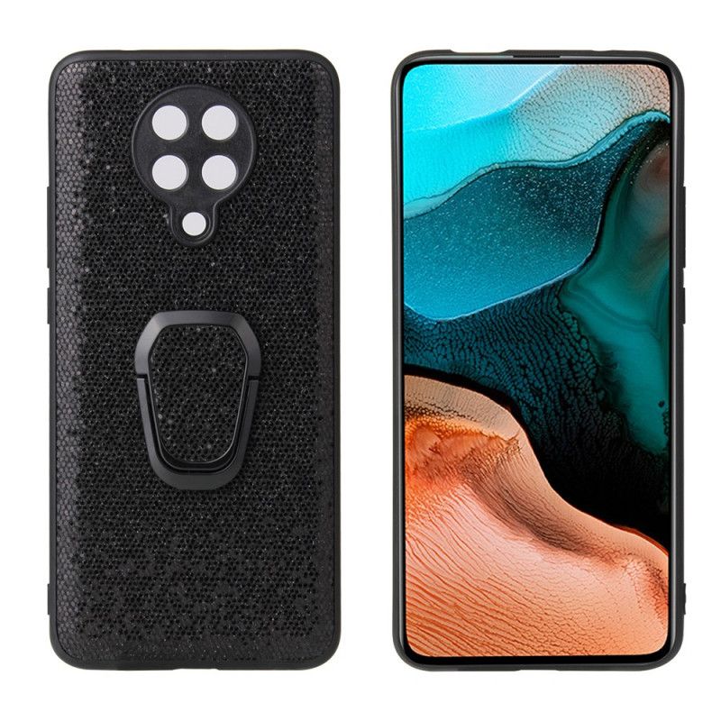 Hoesje Xiaomi Poco F2 Pro Zwarte Glitterringhouder