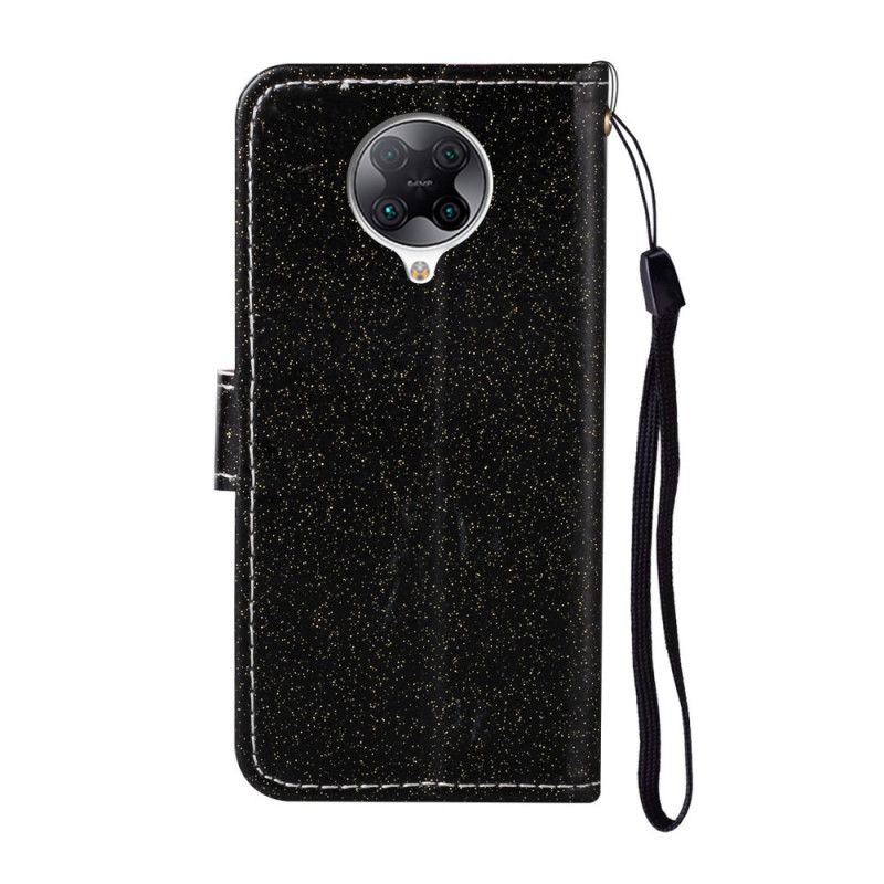 Leren Hoesje voor Xiaomi Poco F2 Pro Magenta Pailletten