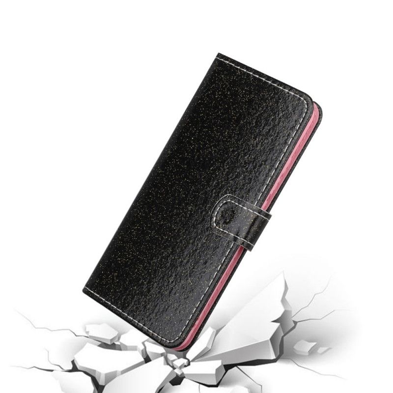 Leren Hoesje voor Xiaomi Poco F2 Pro Magenta Pailletten