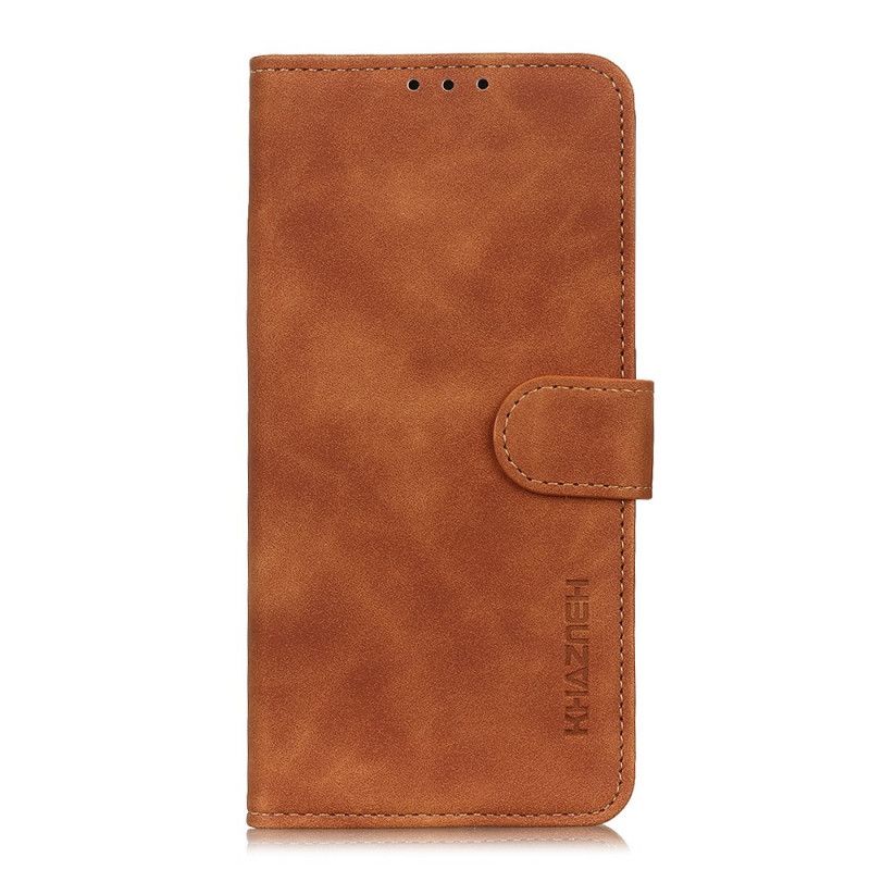 Leren Hoesje Xiaomi Poco F2 Pro Donkerblauw Vintage Khazneh Leereffect