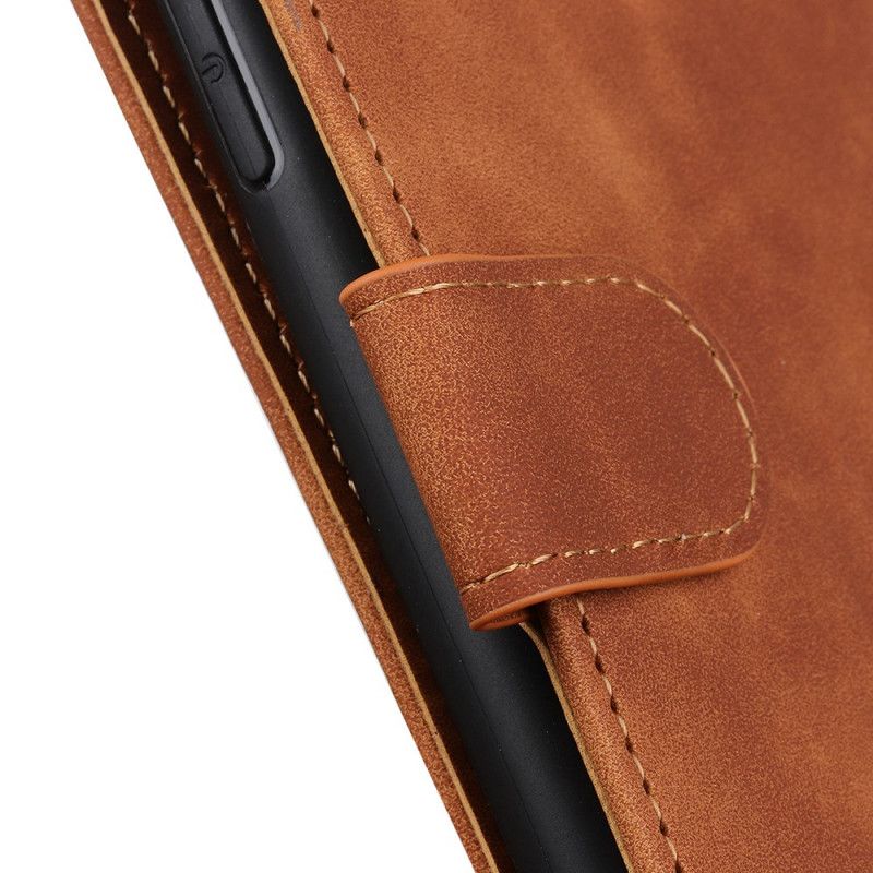 Leren Hoesje Xiaomi Poco F2 Pro Donkerblauw Vintage Khazneh Leereffect