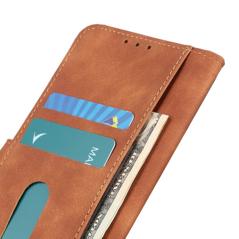 Leren Hoesje Xiaomi Poco F2 Pro Donkerblauw Vintage Khazneh Leereffect