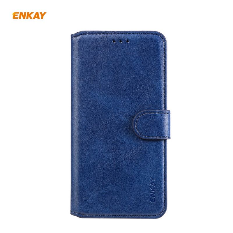 Leren Hoesje Xiaomi Poco F2 Pro Rood Zwart Imitatieleer Enkay