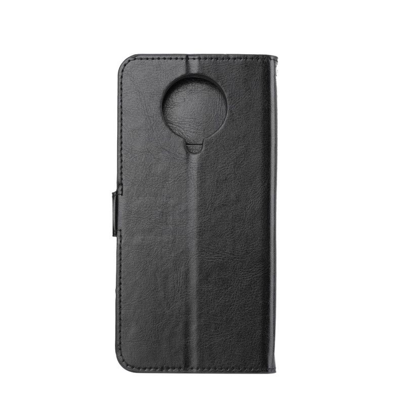 Leren Hoesje Xiaomi Poco F2 Pro Rood Zwart Telefoonhoesje Extreem Slank Leereffect