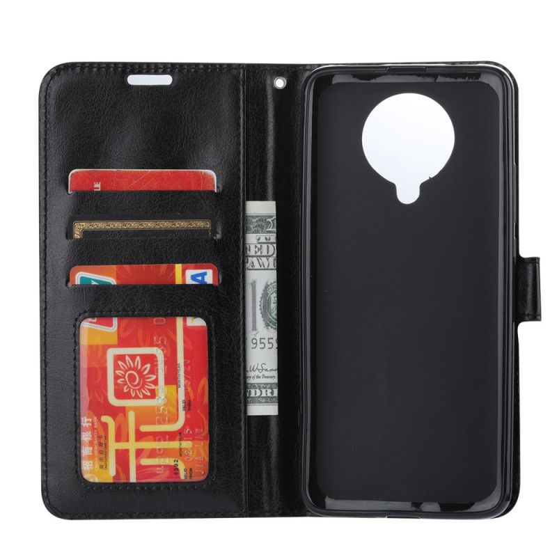 Leren Hoesje Xiaomi Poco F2 Pro Rood Zwart Telefoonhoesje Extreem Slank Leereffect