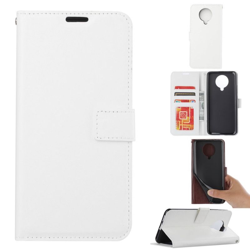 Leren Hoesje Xiaomi Poco F2 Pro Rood Zwart Telefoonhoesje Extreem Slank Leereffect