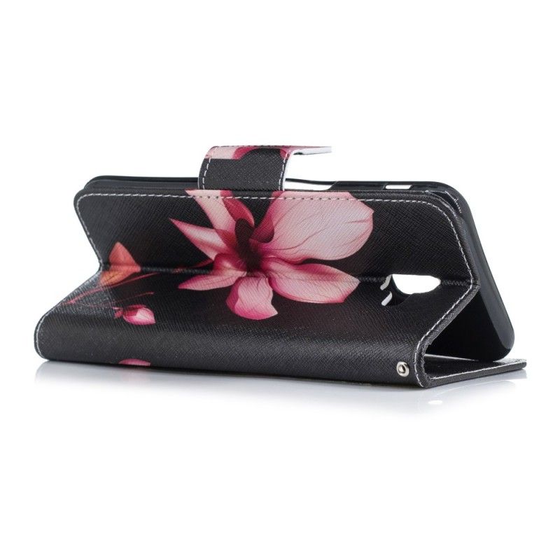 Bescherming Hoesje Samsung Galaxy J6 Plus Telefoonhoesje Roze Bloem