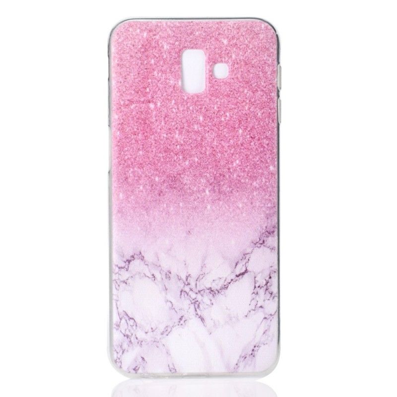 Cover Hoesje Samsung Galaxy J6 Plus Telefoonhoesje Gemarmerd Effect