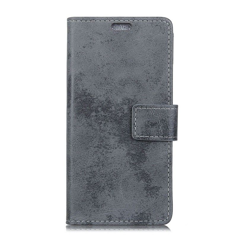 Flip Case Leren Samsung Galaxy J6 Plus Bruin Magenta Vintage Leereffect