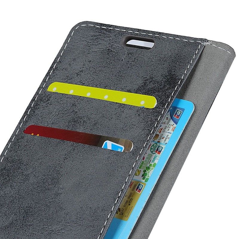 Flip Case Leren Samsung Galaxy J6 Plus Bruin Magenta Vintage Leereffect