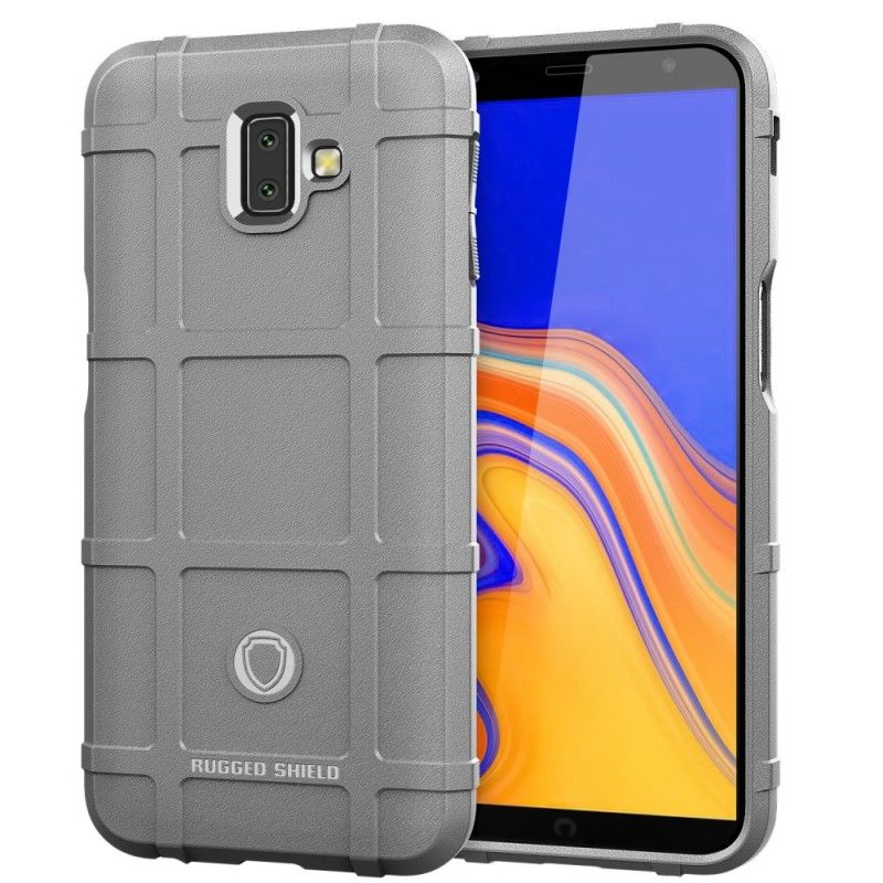 Hoesje Samsung Galaxy J6 Plus Groen Zwart Robuust Schild