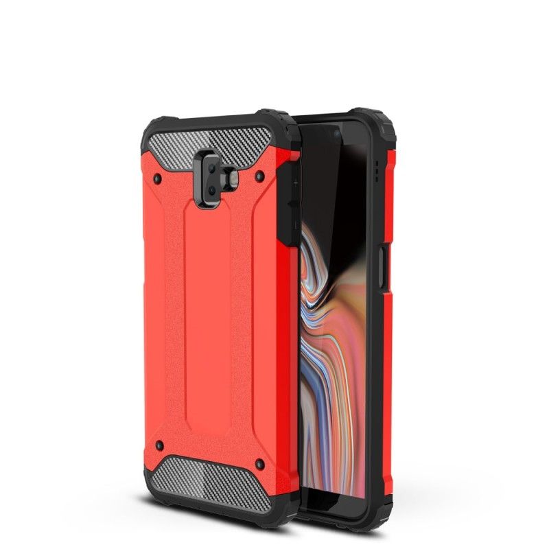 Hoesje Samsung Galaxy J6 Plus Rood Zwart Overlevende