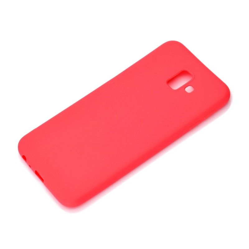 Hoesje voor Samsung Galaxy J6 Plus Wit Zwart Zachte Mat