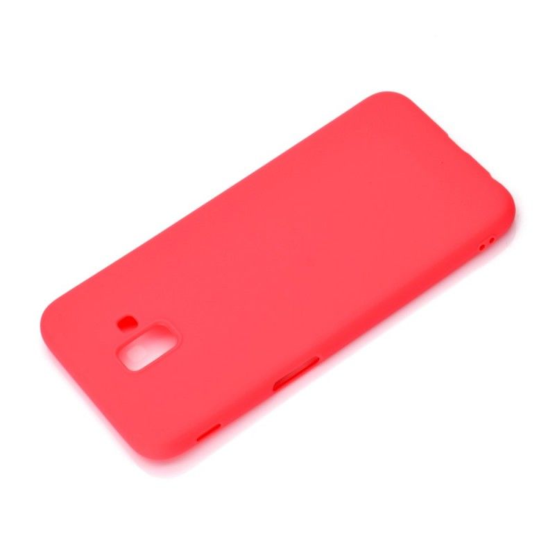 Hoesje voor Samsung Galaxy J6 Plus Wit Zwart Zachte Mat