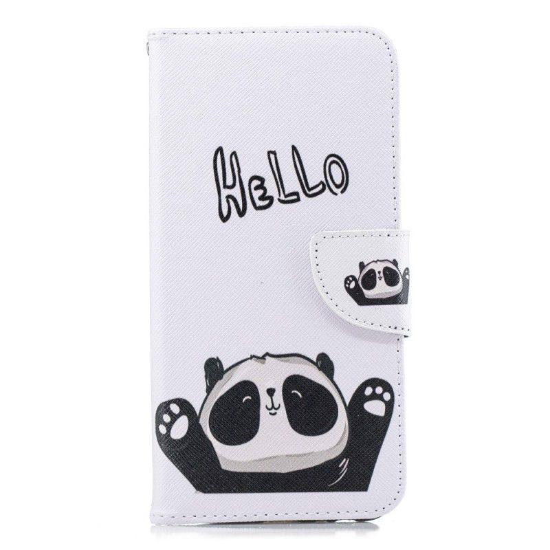 Leren Hoesje Samsung Galaxy J6 Plus Hallo Panda