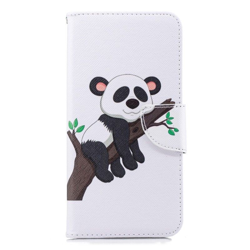 Leren Hoesje Samsung Galaxy J6 Plus Luie Panda