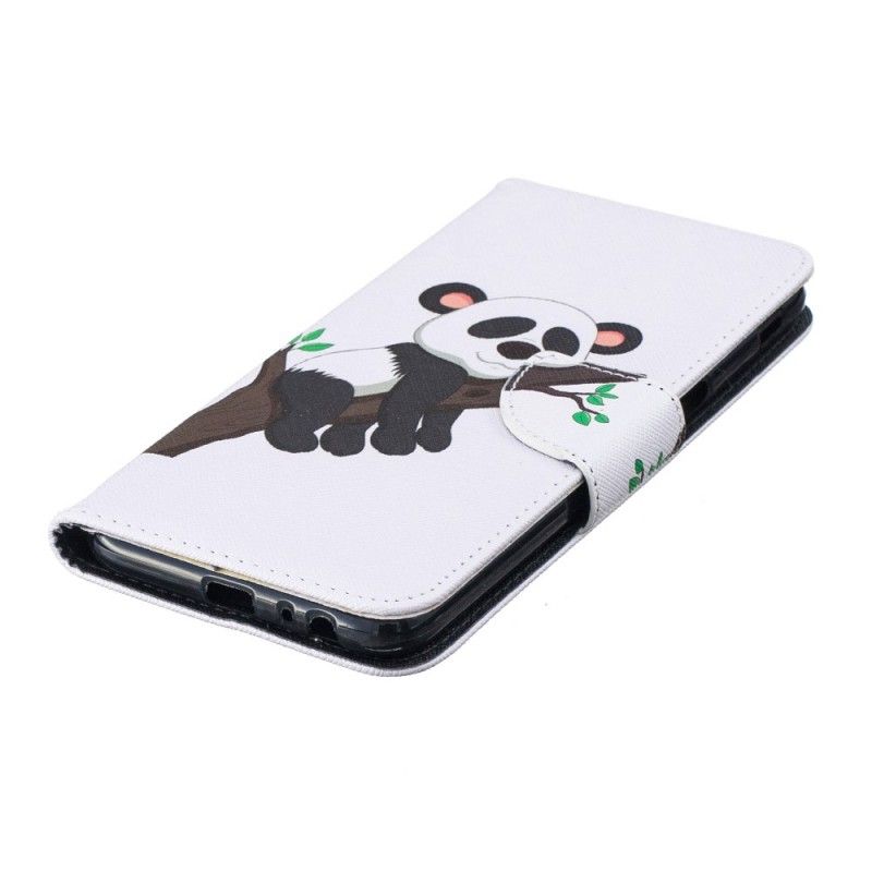 Leren Hoesje Samsung Galaxy J6 Plus Luie Panda