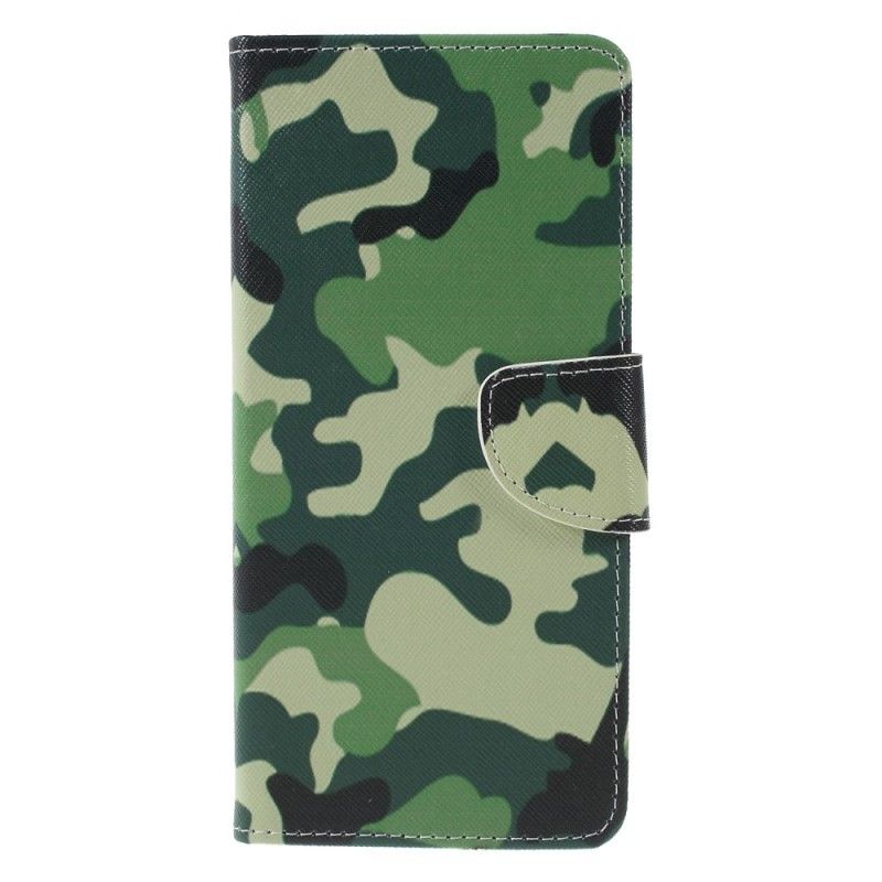 Leren Hoesje voor Samsung Galaxy J6 Plus Militaire Camouflage