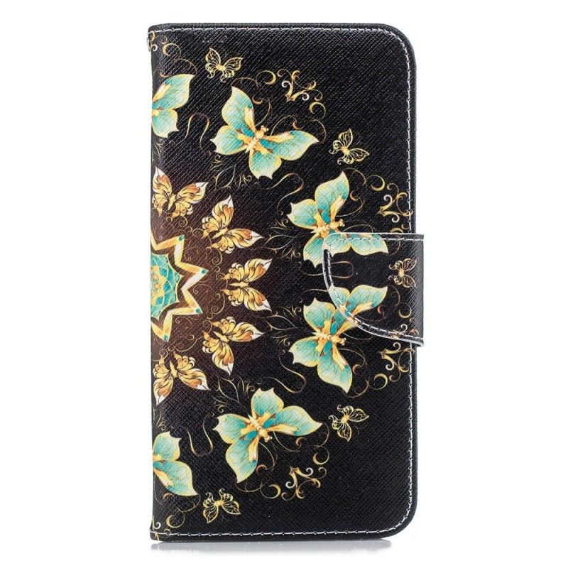 Leren Hoesje voor Samsung Galaxy J6 Plus Vlindermandala