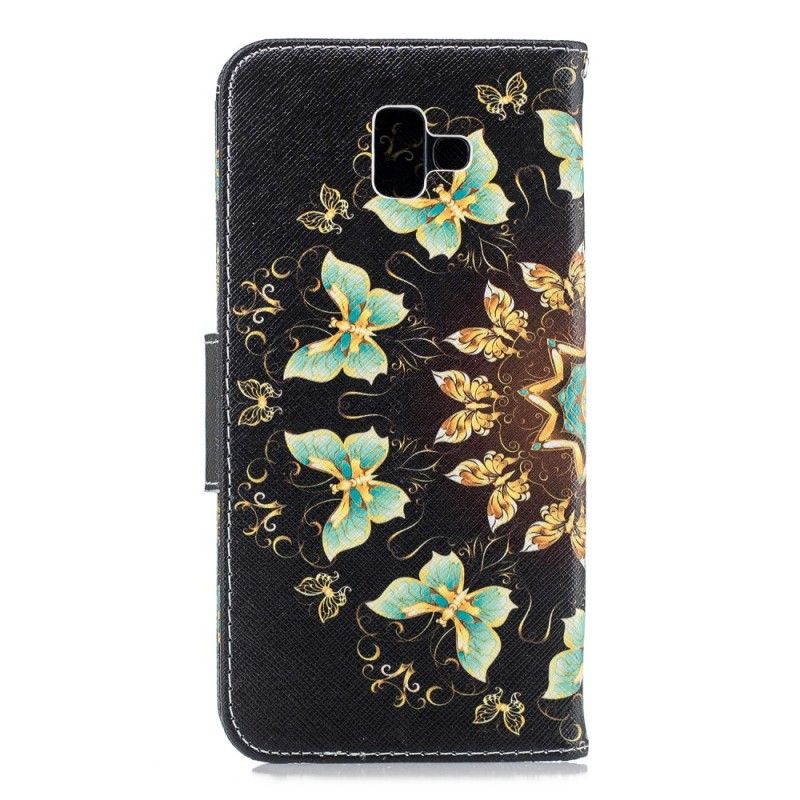 Leren Hoesje voor Samsung Galaxy J6 Plus Vlindermandala