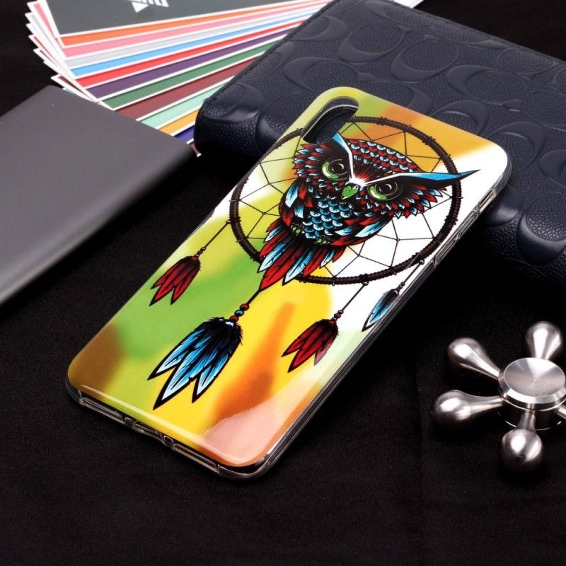 Hoesje iPhone XS Max Fluorescerende Uil Dromenvanger