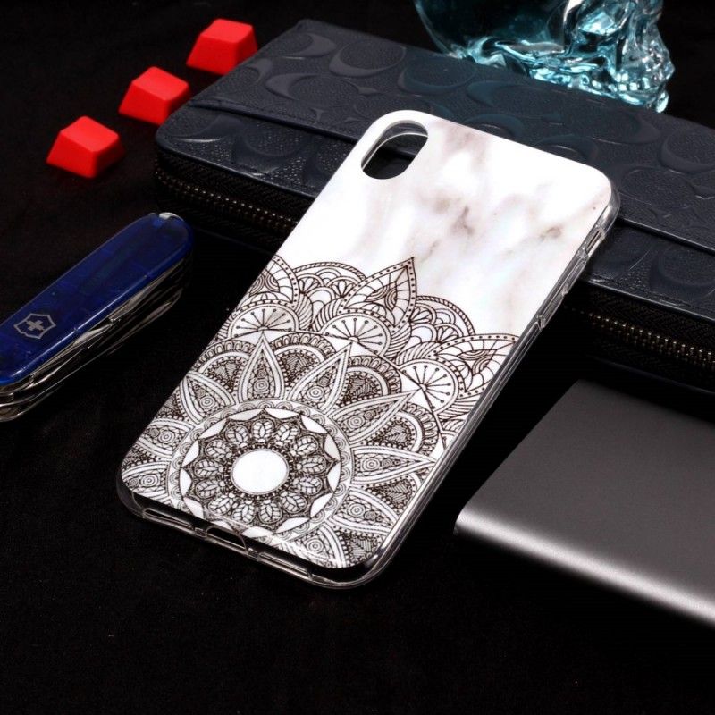 Hoesje iPhone XS Max Gemarmerde Mandala