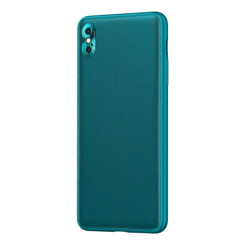 Hoesje iPhone XS Max Oranje Zwart Kleur Leerstijl