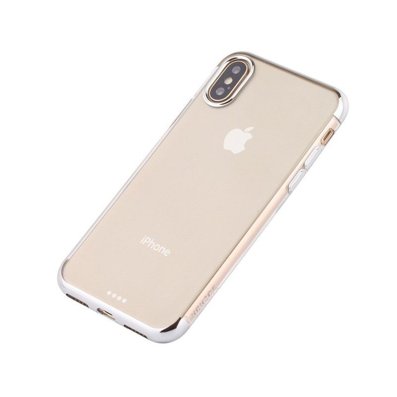 Hoesje iPhone XS Max Rood Zwart Sulada Kristal