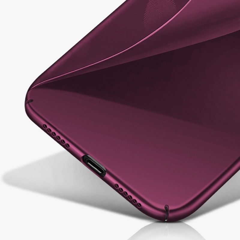 Hoesje voor iPhone XS Max Paars Zwart Metallic Effect