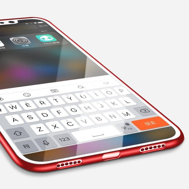 Hoesje voor iPhone XS Max Rood Zwart Beschermersreeks