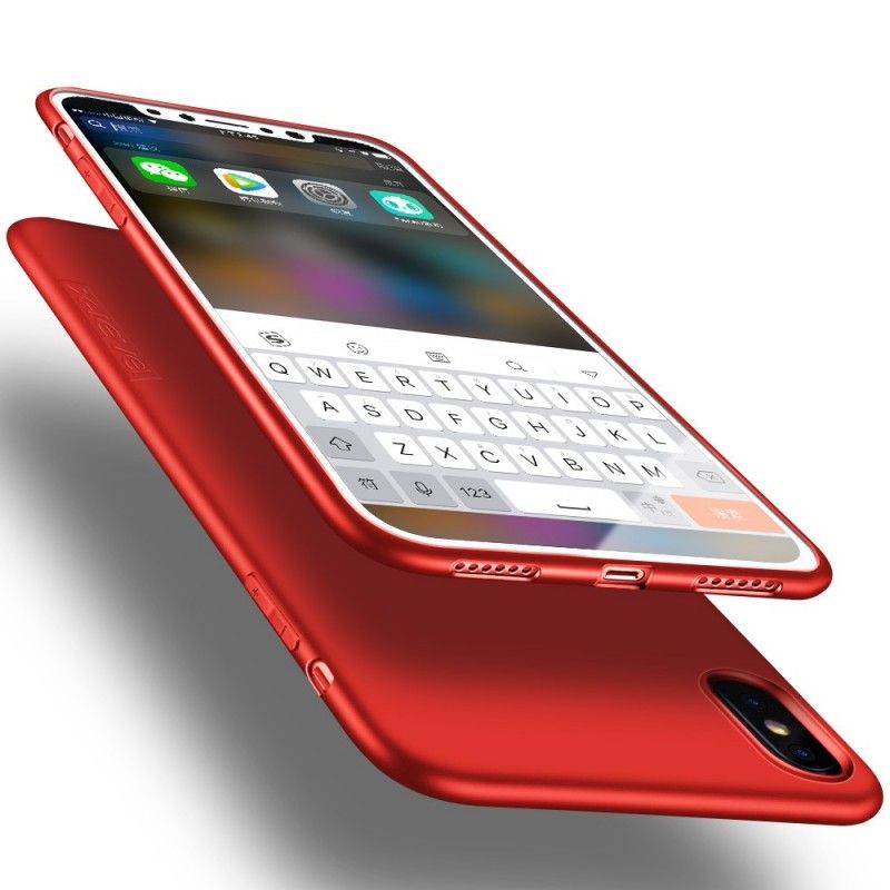 Hoesje voor iPhone XS Max Rood Zwart Beschermersreeks