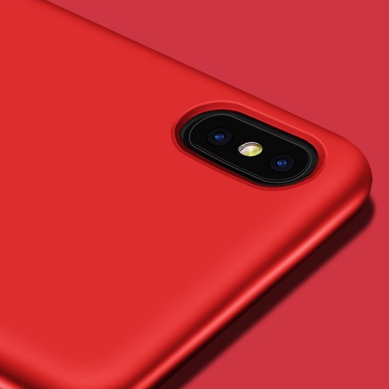 Hoesje voor iPhone XS Max Rood Zwart Beschermersreeks