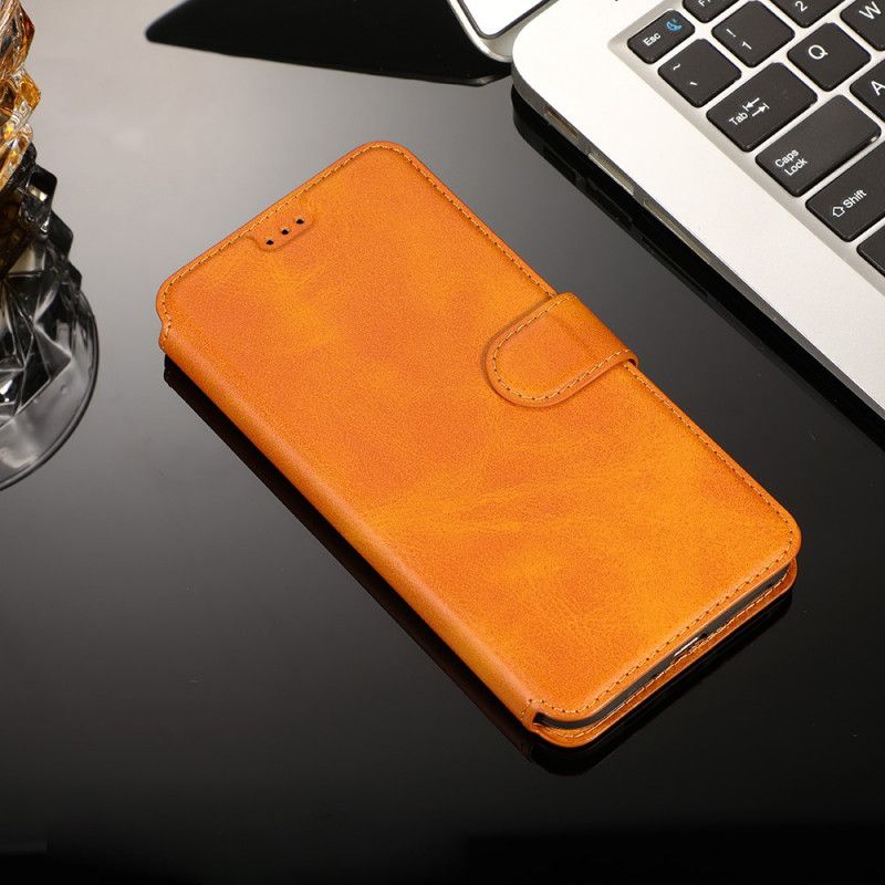 Leren Hoesje iPhone XS Max Rood Zwart Ultra Vintage Leereffect