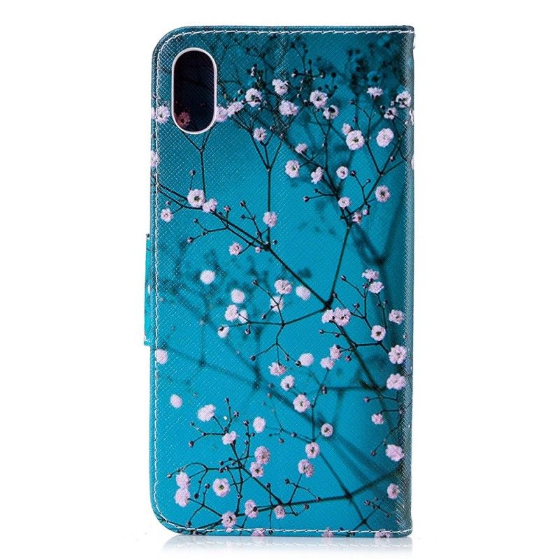 Leren Hoesje iPhone XS Max Telefoonhoesje Bloeiende Boom