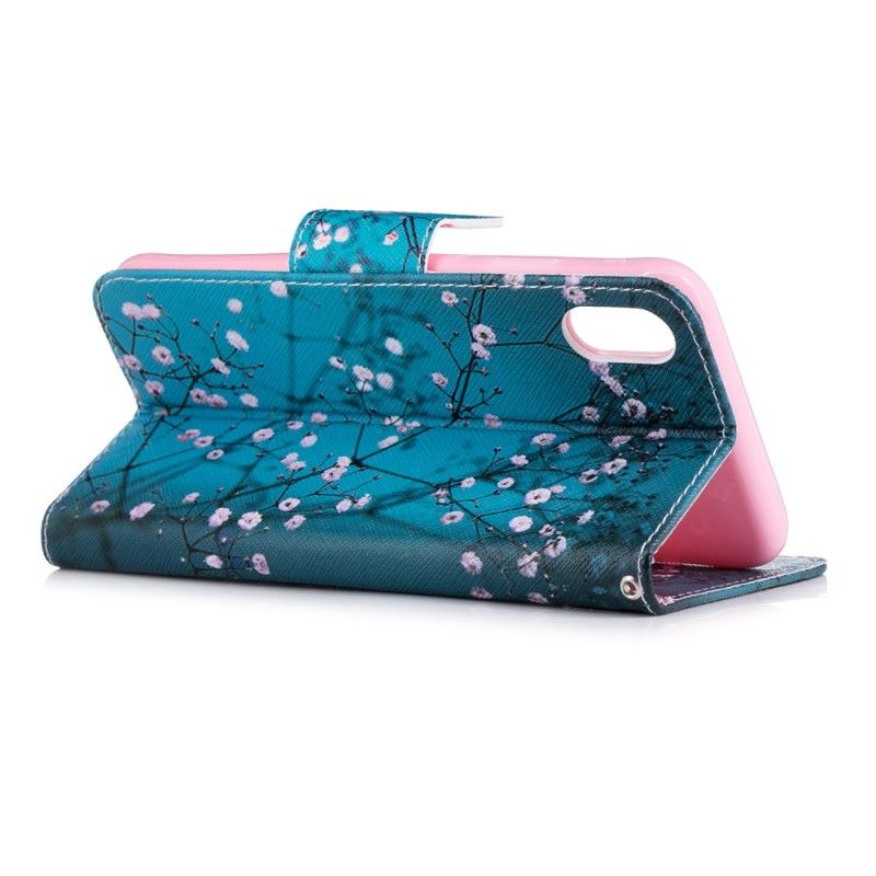 Leren Hoesje iPhone XS Max Telefoonhoesje Bloeiende Boom