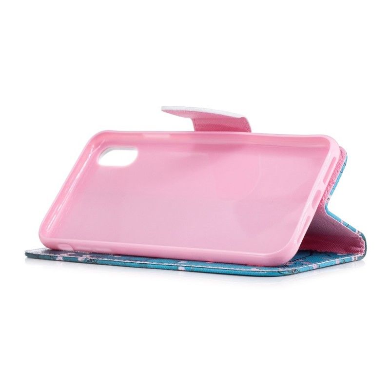 Leren Hoesje iPhone XS Max Telefoonhoesje Bloeiende Boom
