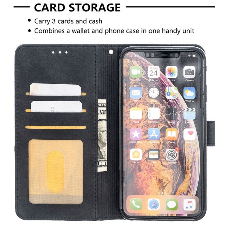 Leren Hoesje voor iPhone XS Max Grijs Zwart Binfen Kleurendriehoeken