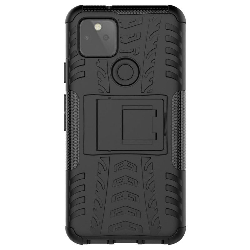 Case Hoesje Google Pixel 5 Wit Zwart Telefoonhoesje Premium Resistent