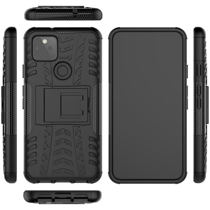 Case Hoesje Google Pixel 5 Wit Zwart Telefoonhoesje Premium Resistent