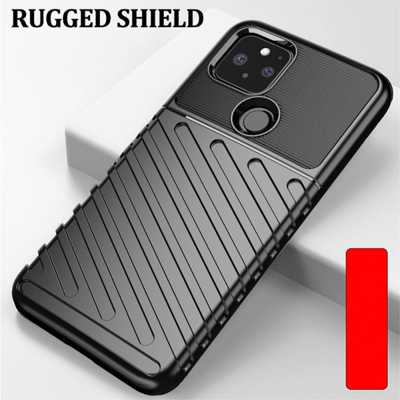 Hoesje Google Pixel 5 Donkerblauw Zwart Donderreeks