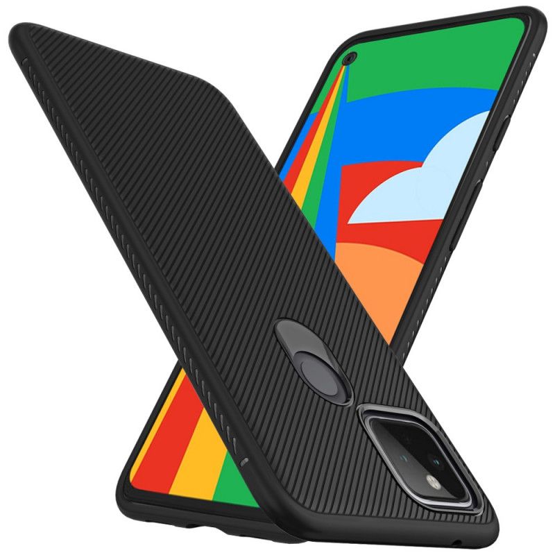 Hoesje Google Pixel 5 Marineblauw Zwart Keperstof Uit De Jazzserie