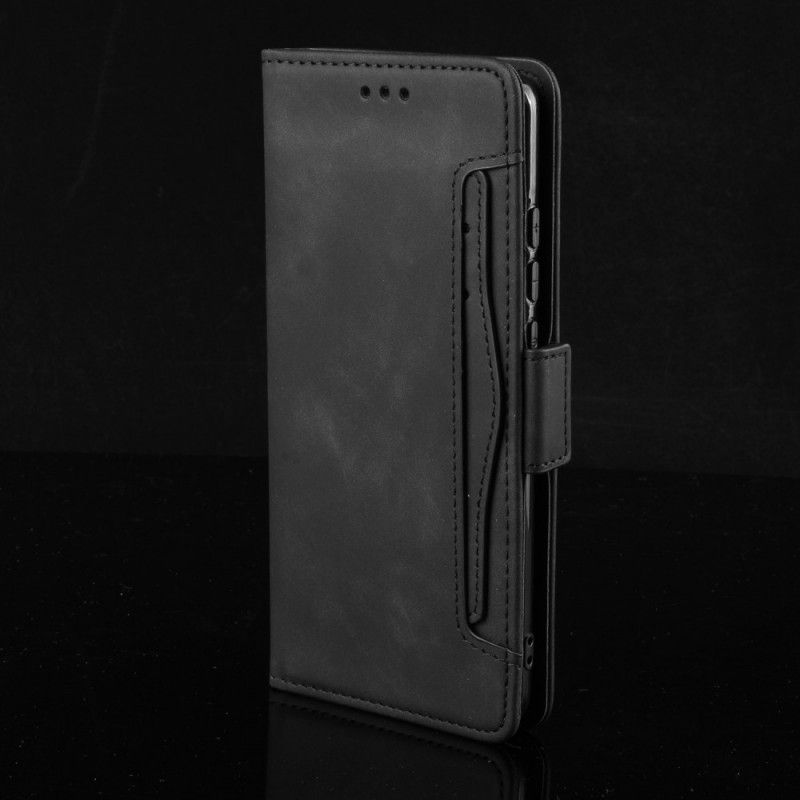 Leren Hoesje voor Google Pixel 5 Rood Zwart Eersteklas Multikaart