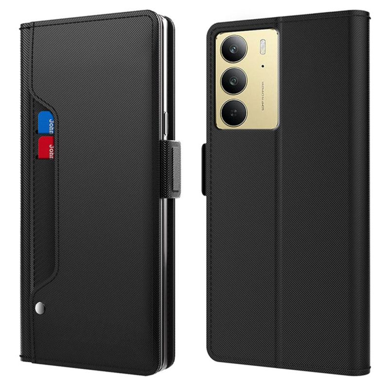 Bescherming Hoesje Realme C75 Spiegel En Verwijderbare Kaarthouder