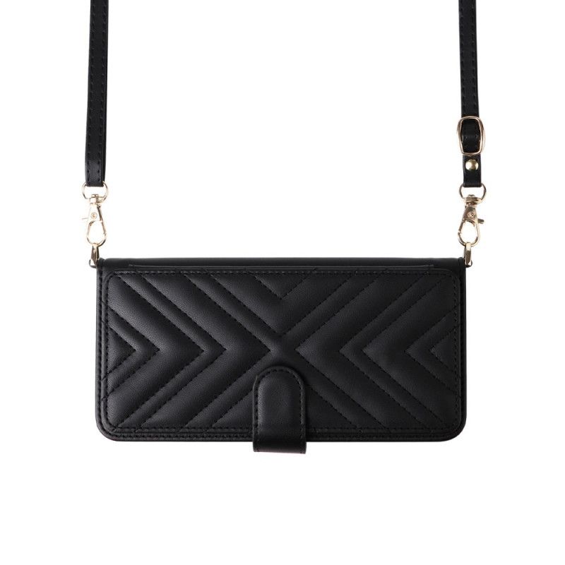 Flip Case Leren Realme C75 Premium Design Met Bandje En Schouderband