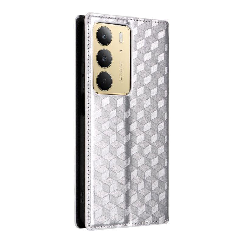 Folio-hoesje Realme C75 Diamantpatroon Bescherming Hoesje